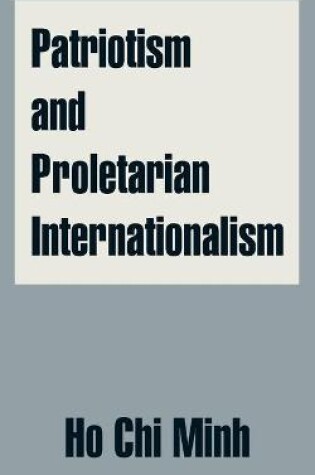 Cover of Patriotism and Proletarian Internationalism