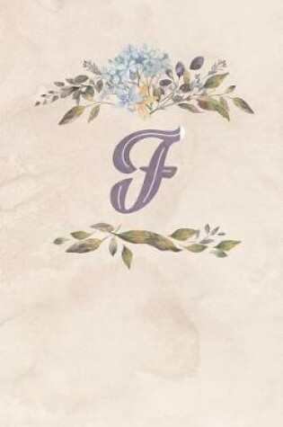 Cover of Vintage Floral Monogram Journal - F