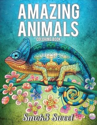 Book cover for Amazing Animals Coloring Book