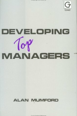 Cover of Developing Top Managers