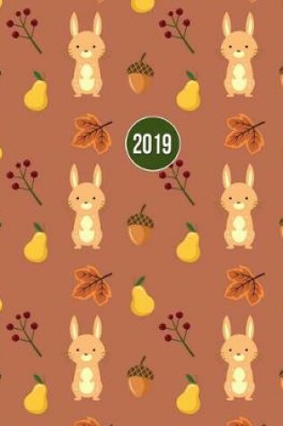 Cover of 2019 Planner; Rabbits with Pears