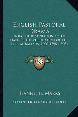 Book cover for English Pastoral Drama English Pastoral Drama