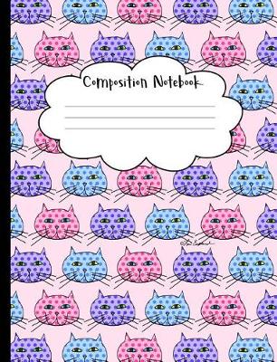 Book cover for Polka Dot Cats School Composition Notebook