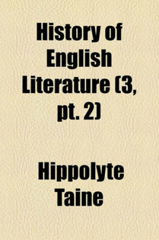 Cover of History of English Literature (Volume 3, PT. 2)
