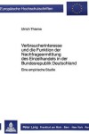 Book cover for Verbraucherinteresse Und Die Funktion Der Nachfrageermittlung Des Einzelhandels in Der Bundesrepublik Deutschland