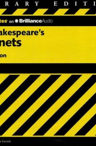 Cover of Cliffsnotes on Shakespeare's Sonnets