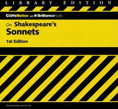 Cover of Cliffsnotes on Shakespeare's Sonnets