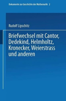 Cover of Briefwechsel mit Cantor, Dedekind, Helmholtz, Kronecker, Weierstrass und anderen