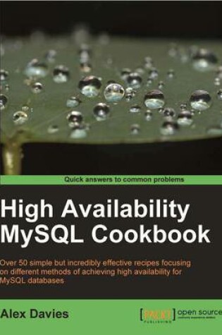 Cover of High Availability MySQL Cookbook