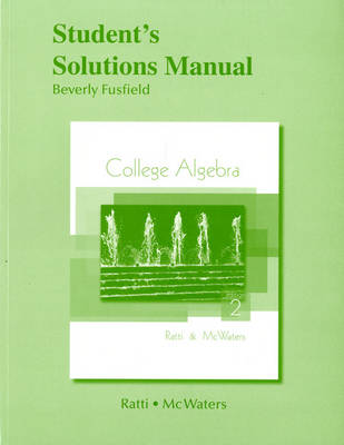 Book cover for Student Solutions Manual for College Algebra