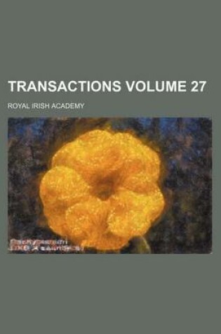 Cover of Transactions Volume 27