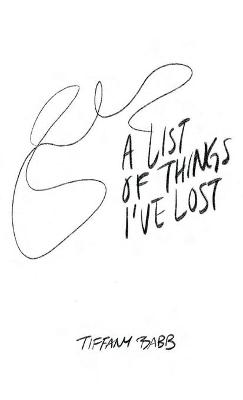 Book cover for A List of Things I've Lost