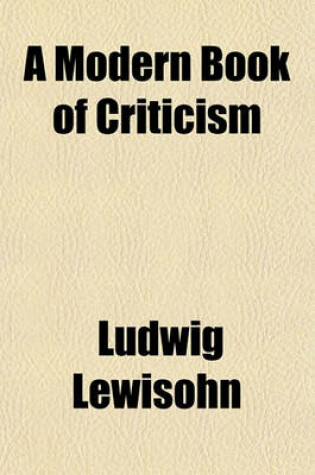 Cover of A Modern Book of Criticism