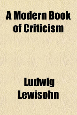 Book cover for A Modern Book of Criticism