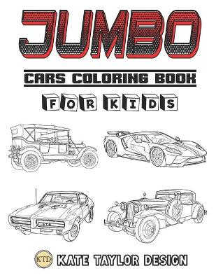 Book cover for Jumbo cars coloring book for kids