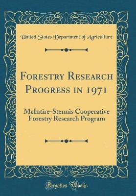 Book cover for Forestry Research Progress in 1971