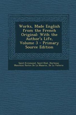 Cover of Works, Made English from the French Original