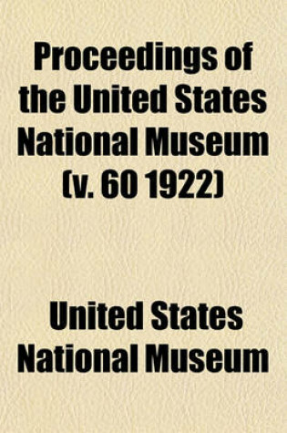 Cover of Proceedings of the United States National Museum (V. 60 1922)