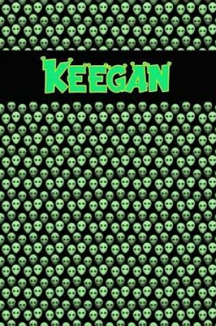 Cover of 120 Page Handwriting Practice Book with Green Alien Cover Keegan