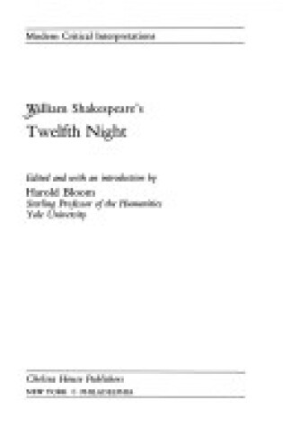 Cover of William Shakespeare's "Twelfth Night"