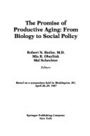 Cover of Promise of Productive Aging