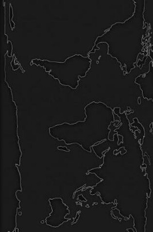 Cover of Black and White Outline Map of the World Journal