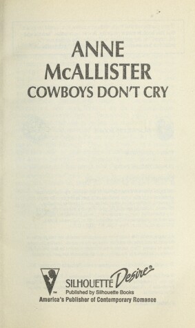 Book cover for Cowboys Don't Cry