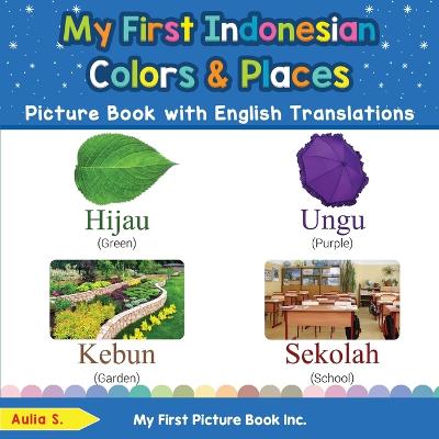 Cover of My First Indonesian Colors & Places Picture Book with English Translations