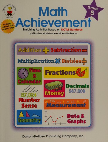 Book cover for Math Achievement Grade 5