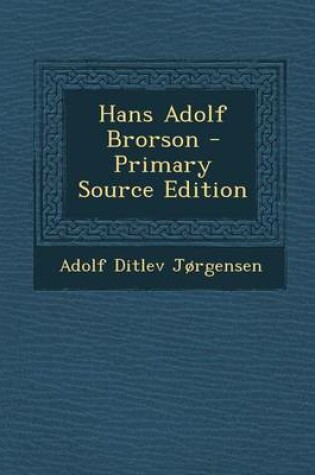 Cover of Hans Adolf Brorson