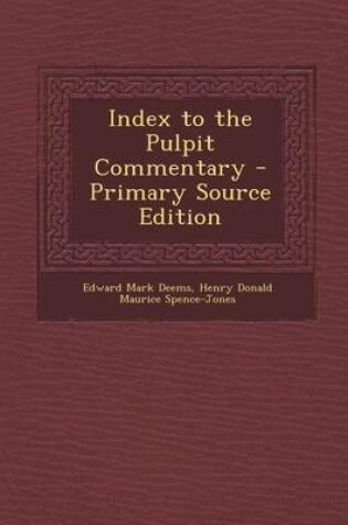 Cover of Index to the Pulpit Commentary