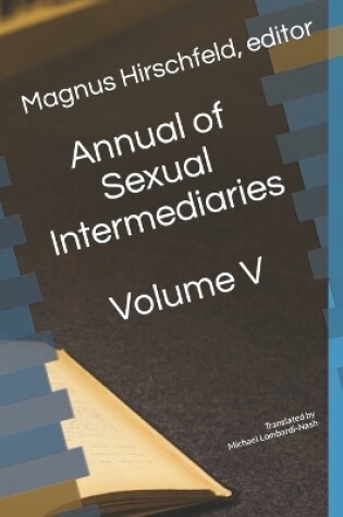 Cover of Annual of Sexual Intermediaries