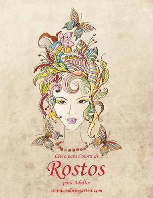 Cover of Livro para Colorir de Rostos para Adultos 1