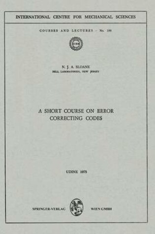 Cover of A Short Course on Error Correcting Codes