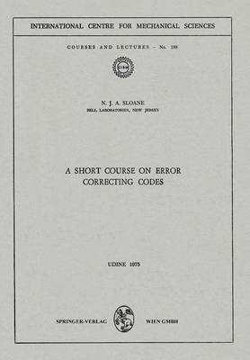 Cover of A Short Course on Error Correcting Codes