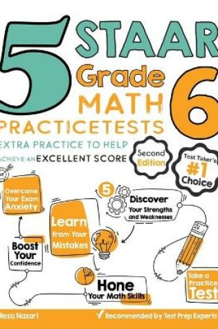 Cover of 5 STAAR Grade 6 Math Practice Tests