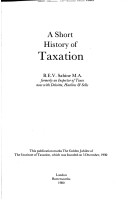 Book cover for A Short History of Taxation