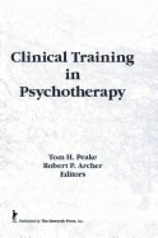 Cover of Clinical Training in Psychotherapy