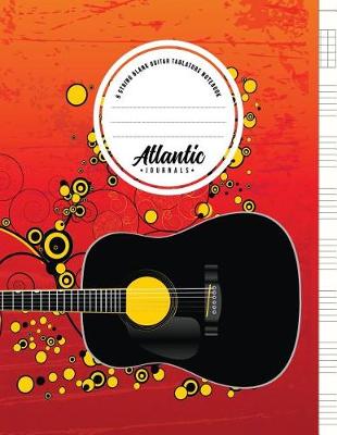 Cover of 6 String Blank Guitar Tablature Notebook - Acoustic Swirl