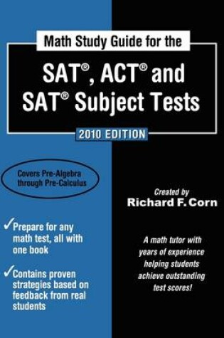 Cover of Math Study Guide for the SAT, ACT, and SAT Subject Tests