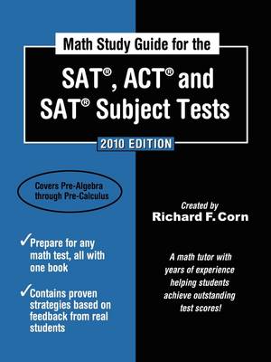 Cover of Math Study Guide for the SAT, ACT, and SAT Subject Tests