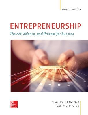 Book cover for ENTREPRENEURSHIP: The Art, Science, and Process for Success