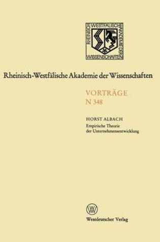 Cover of Empirische Theorie der Unternehmensentwicklung