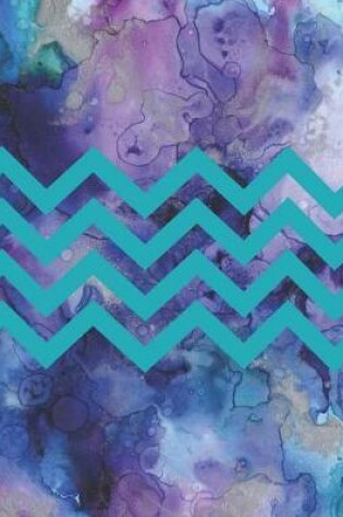 Cover of Watercolour Ink and Chevron Dot Grid Journal