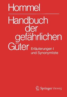 Cover of Handbuch Der Gefahrlichen Guter. Erlauterungen I
