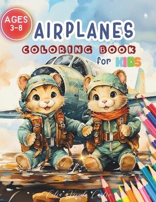 Book cover for Airplane Coloring Book for Kids