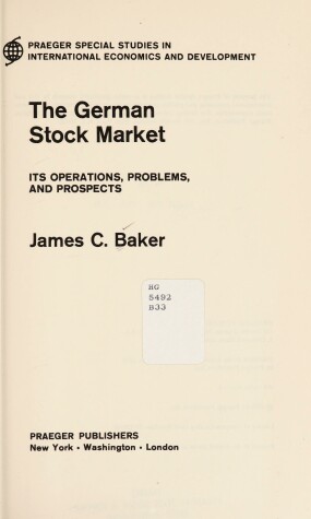 Book cover for German Stock Market