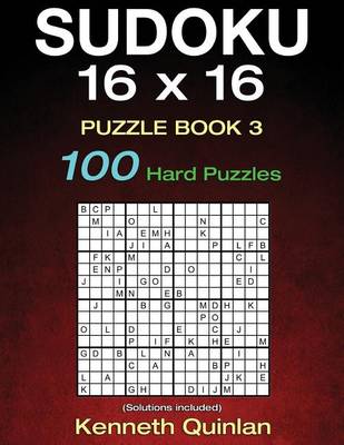 Book cover for SUDOKU 16 x 16 Puzzle Book 3