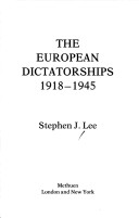 Book cover for European Dictatorships, 1918-45