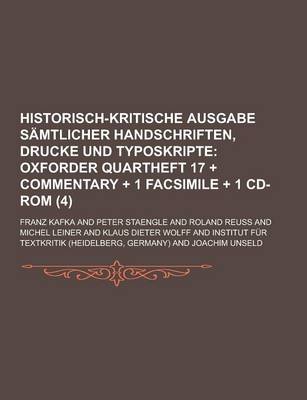 Book cover for Historisch-Kritische Ausgabe Samtlicher Handschriften, Drucke Und Typoskripte (4)